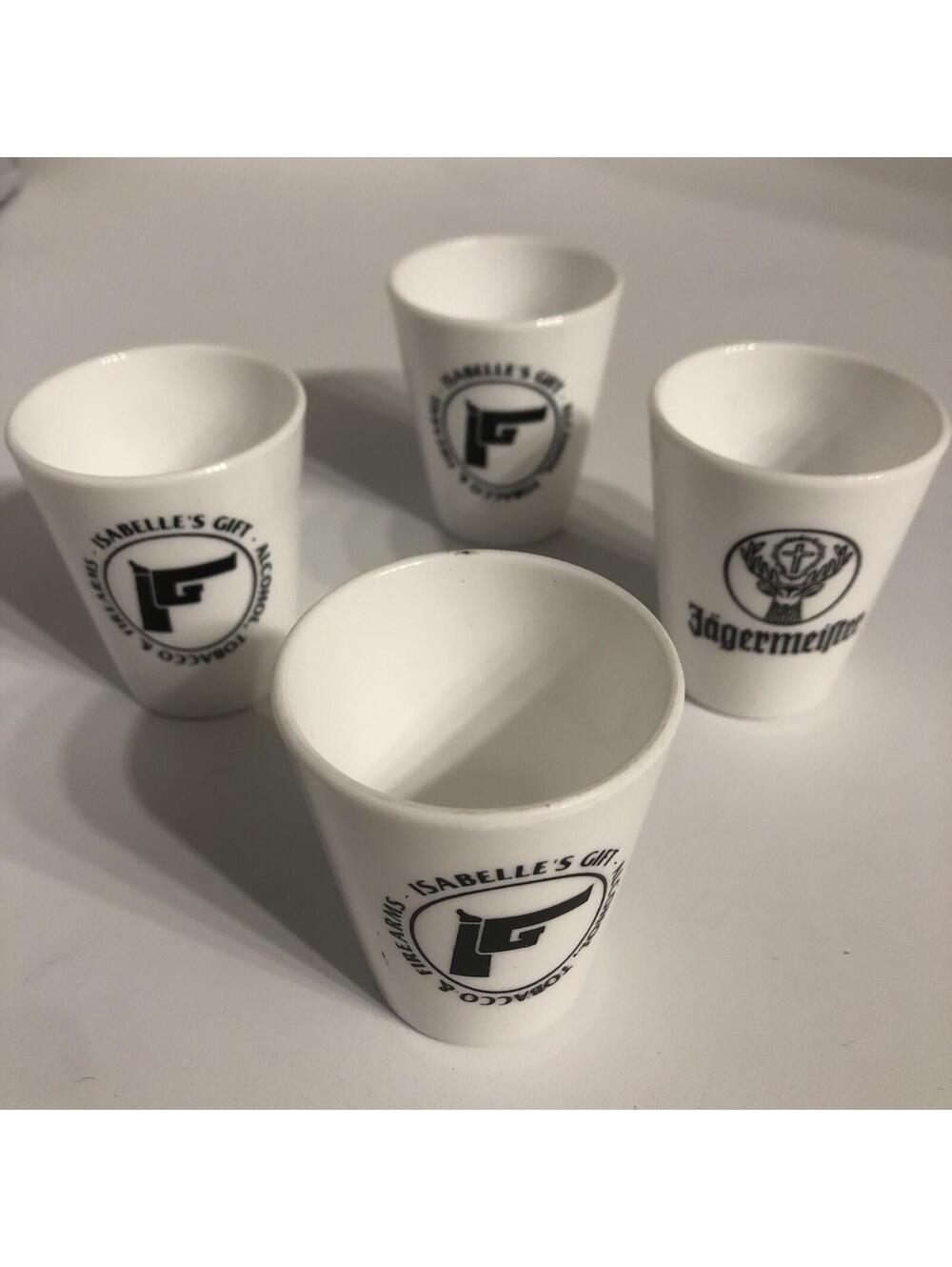 Isabelles Gift Shot Glasses Lot Of 4 Plastic Jagermeister Columbia SC Rock Music